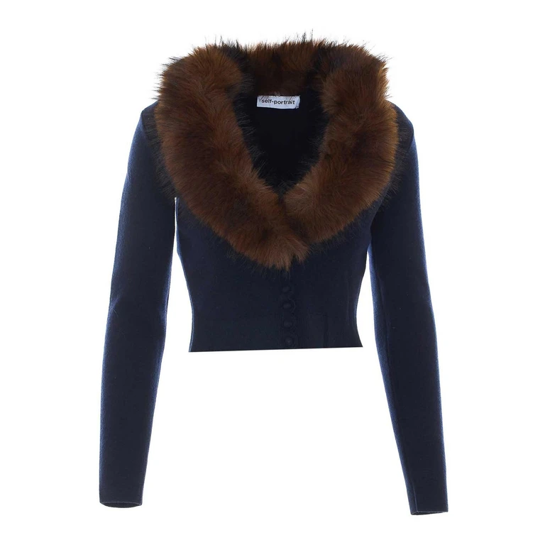 Self Portrait Cardigan - Bleu (148CANAVY)