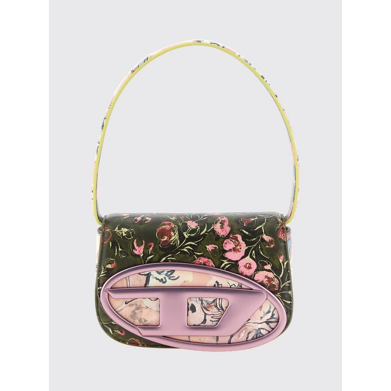 1DR Schultertasche mit kontrastreichem Blumenprint