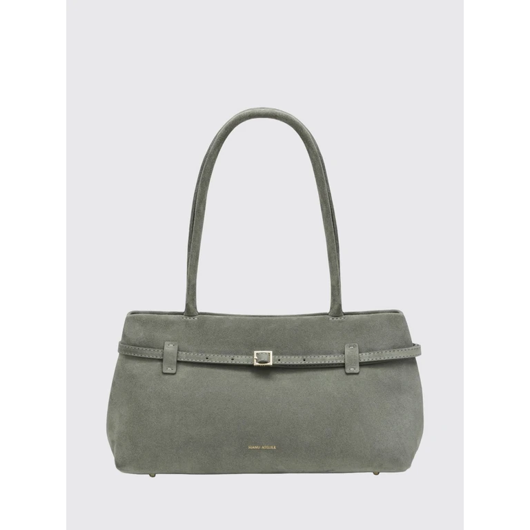 Le Cambon East West Suede Leather Shoulder Bag (2026252PEPEGREEN)