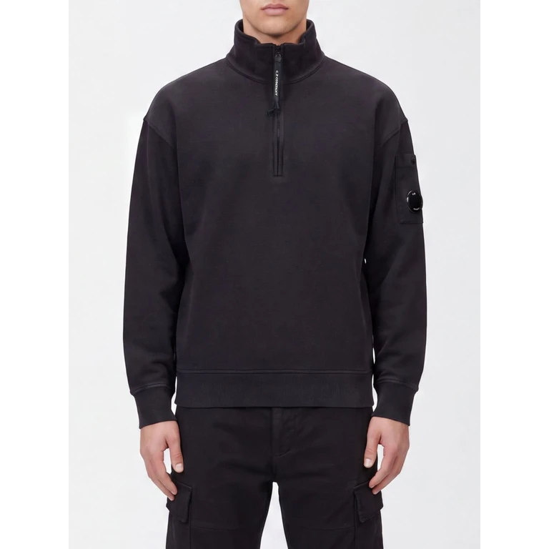 Sweat à col haut et demi-zip en coton C.P. Company