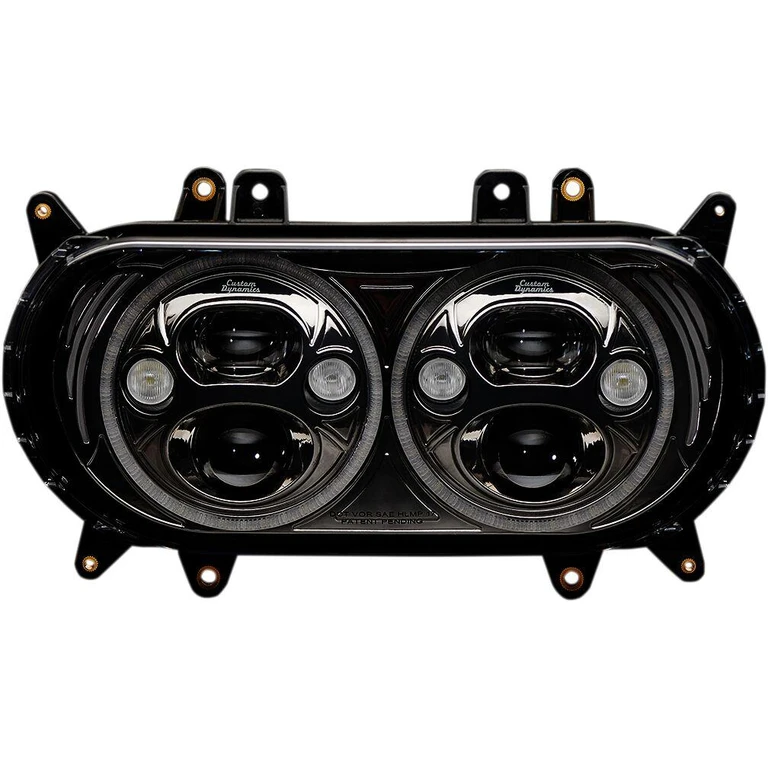 CDTB-RG-15-B - Custom Dynamics TruBeam LED Headlamp For Harley Davidson FLTRK 1868 2020-2024 Black Chrome Clear