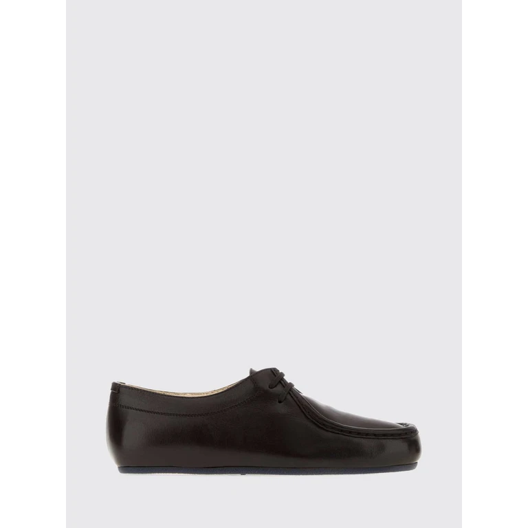 Shearling-Lined Smooth Leather Derby Shoes with Rubber Sole (J15ZJ0035P7819210)