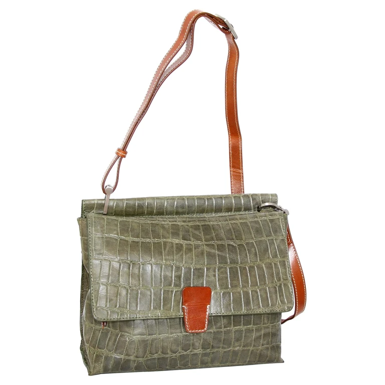 Francesca Leather Crossbody - Green