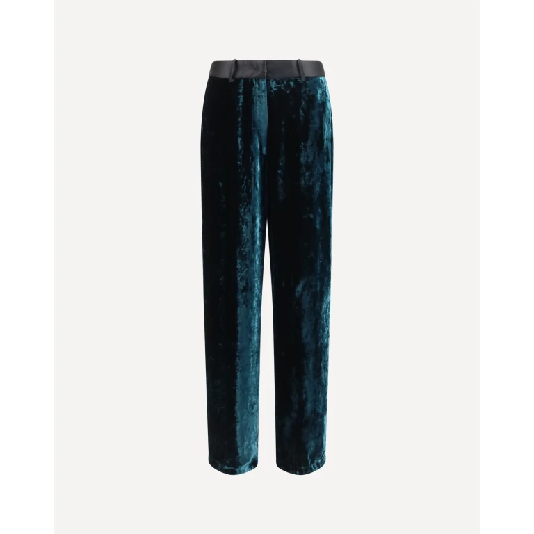 FORTE_FORTE Moiré velvet tuxedo Pants Female I