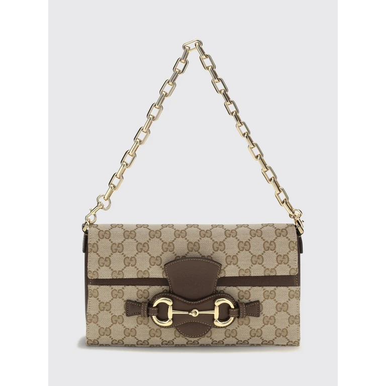 GG Monogram Jacquard Shoulder Bag with Horsebit Detail (A006KQFAGGX9651)