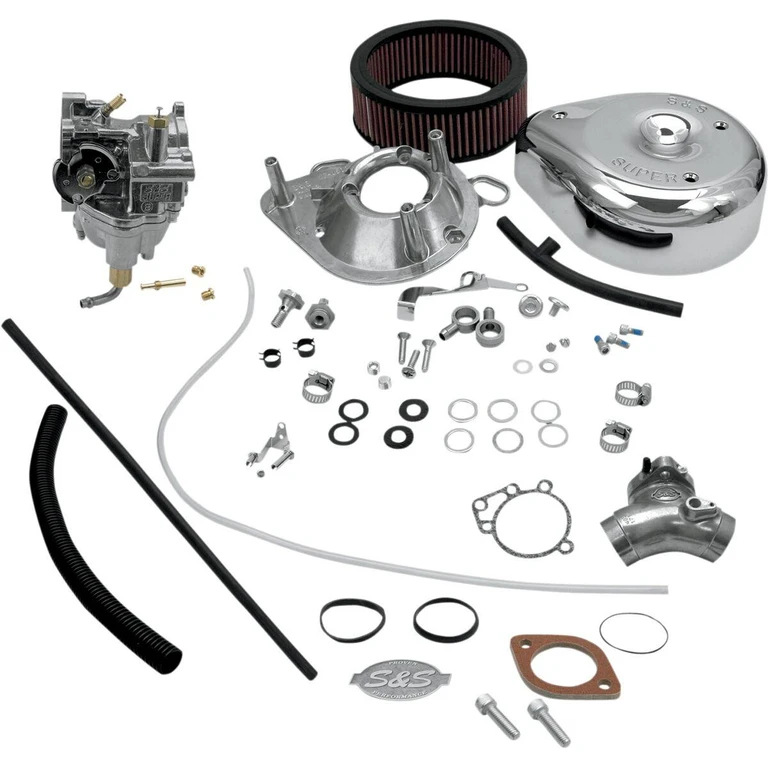 11-0450 - S&S Cycle Super E Carburettor With Manifold Kit For Harley Davidson FLHR 1450 1999-2003 - Chrome