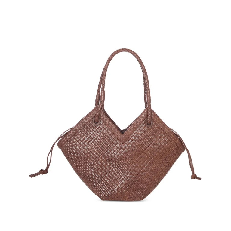 Small Trinity Woven-leather Tote Bag