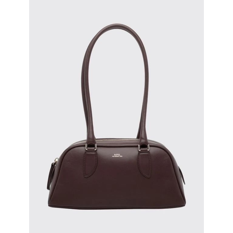 A. P.C. Paloma Rounded Leather Shoulder Bag with Double Handle (PXCBSF67080GAU)