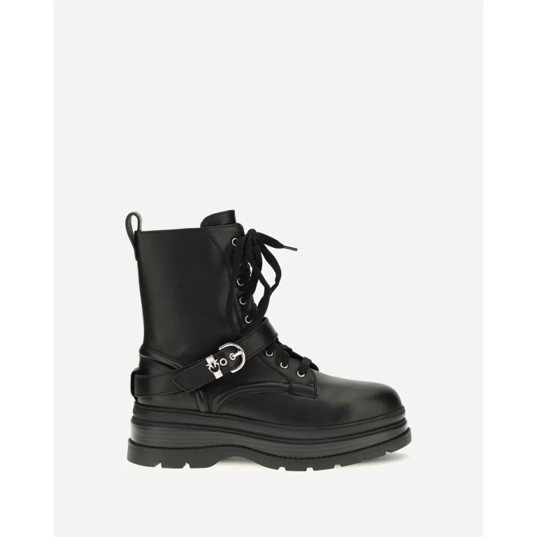 Eva lace-up leather ankle Boots Female 38
