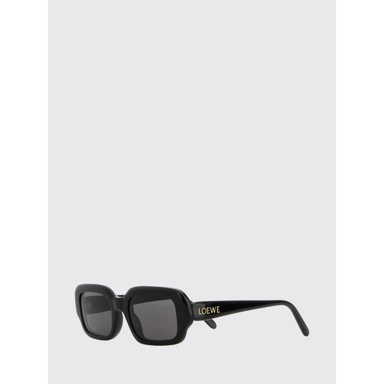 Slim Rectangular Cat-Eye Sunglasses in Black Acetate (LW40158I01A)