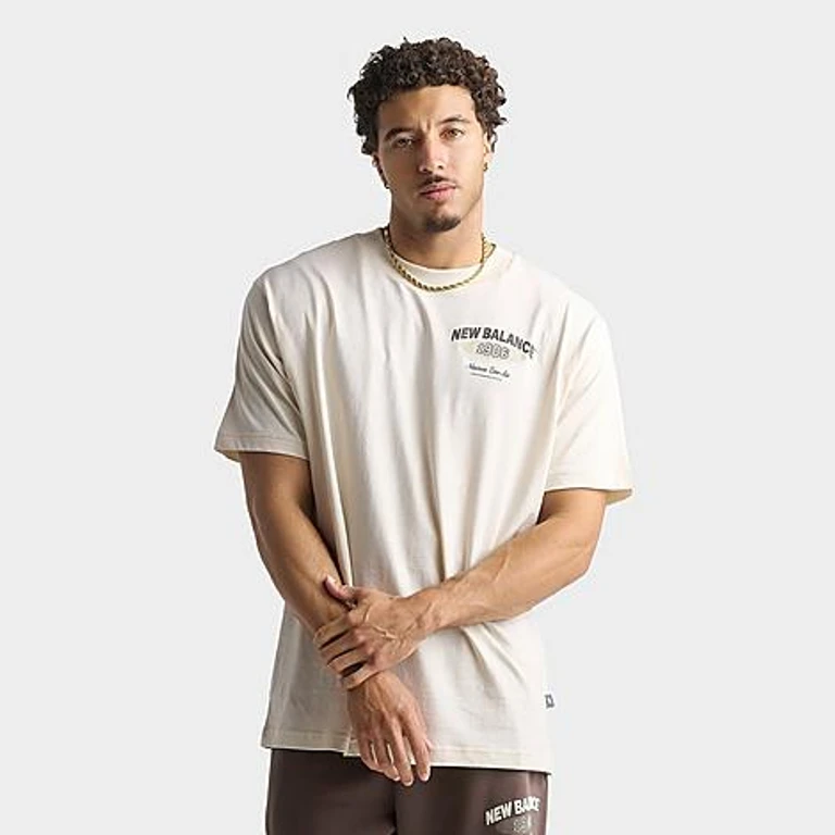 New Balance Men's Hits T-Shirt in Linen Size: Small