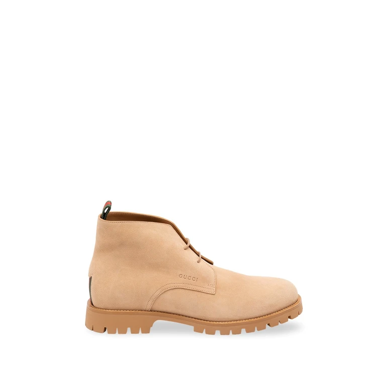 Lace-Up Ankle Boot With Web