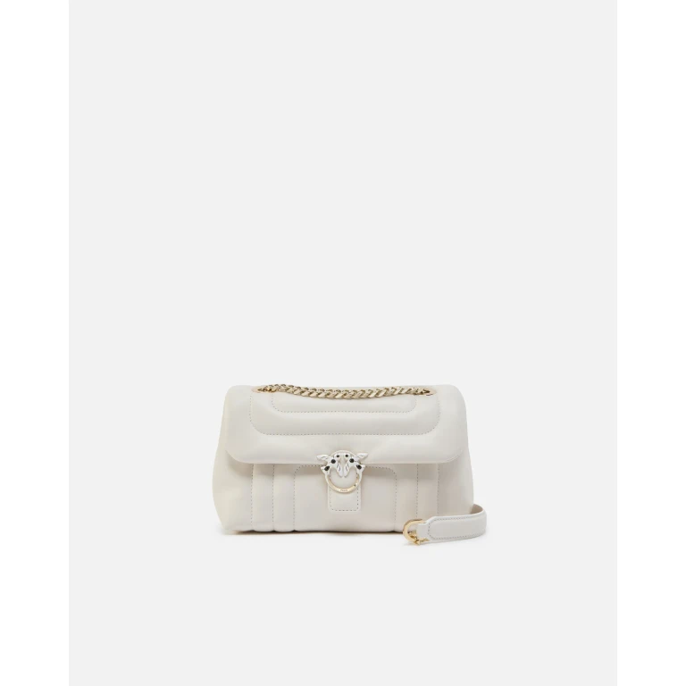 Petit sac à bandoulière Love Bag Puff en cuir nappa matelassé avec boucle bijou PINKO Galleria