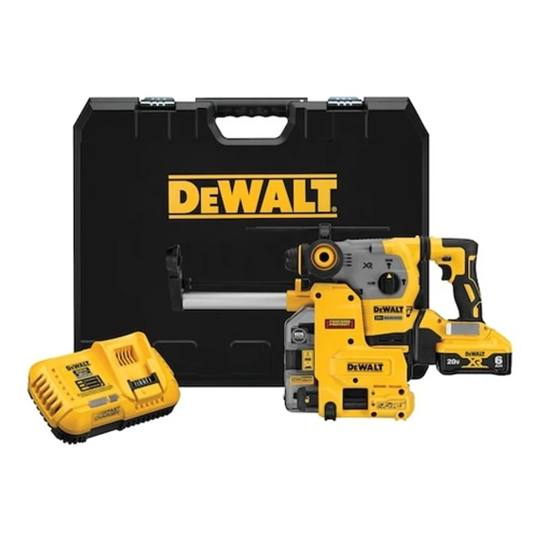 DCH293R2DH 20V MAX XR Brushless Cordless 1-1/8 in. L-Shape SDS PLUS Rotary Hammer Kit with On Board Extractor (6 Ah)