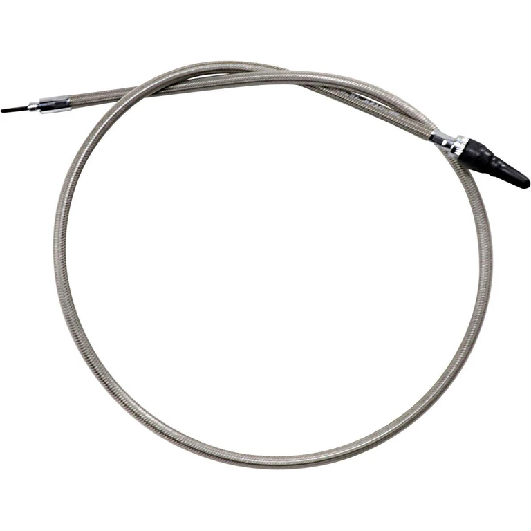 66-0129 - Motion Pro Armor Coat Braided Stainless Steel Speedometer Cable For Harley Davidson FLHT 1340 1987 - Chrome