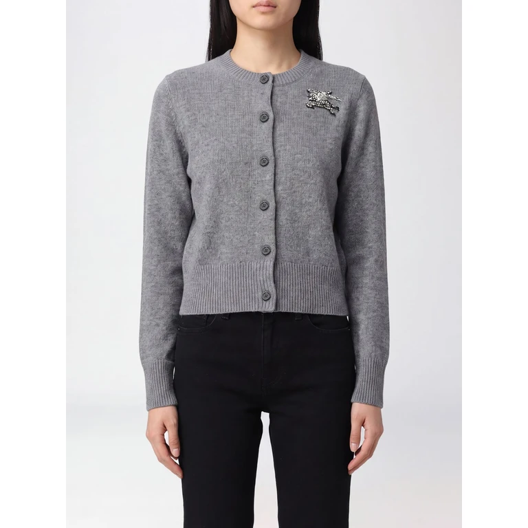 Cárdigan Burberry de lana merino y cachemira con logo EKD de strass