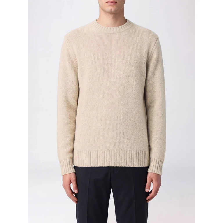 Wool and Cashmere Blend Crewneck Jumper with Ribbed Trims (420301333)