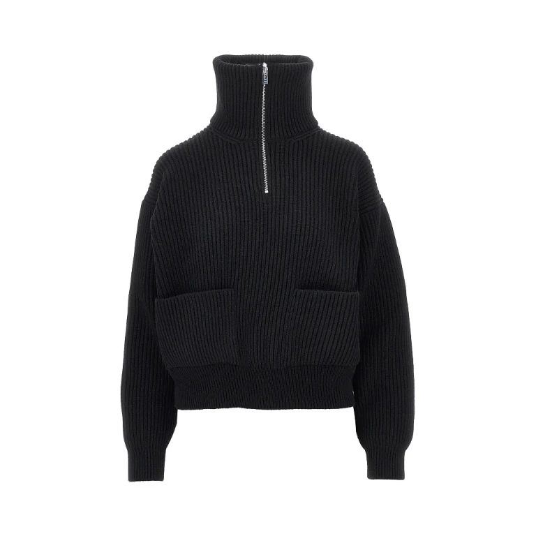 ALAIA Wool and cashmere Trucker sweater Woman 36