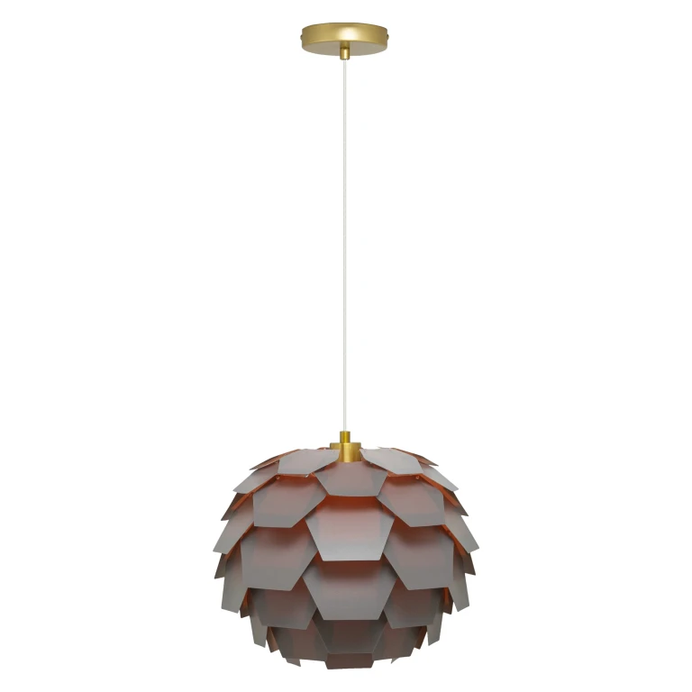 14.5" W Katya Round Glam Pendant Light with Brushed Gold Canopy