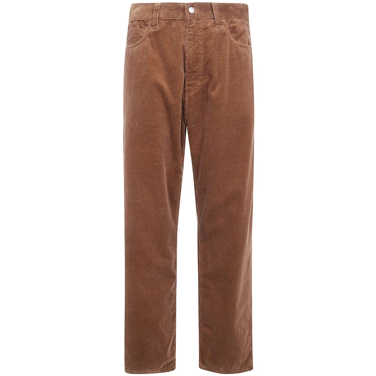 Pantaloni in velluto a coste marrone