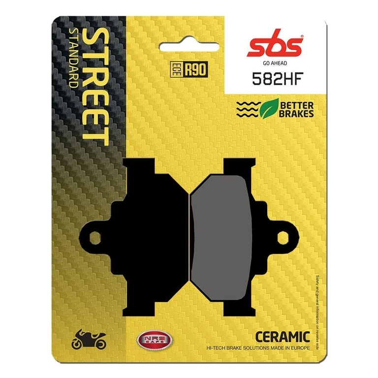 582HF - SBS HF Street Ceramic Organic Front Brake Pads For Suzuki DR600S 1985-1988