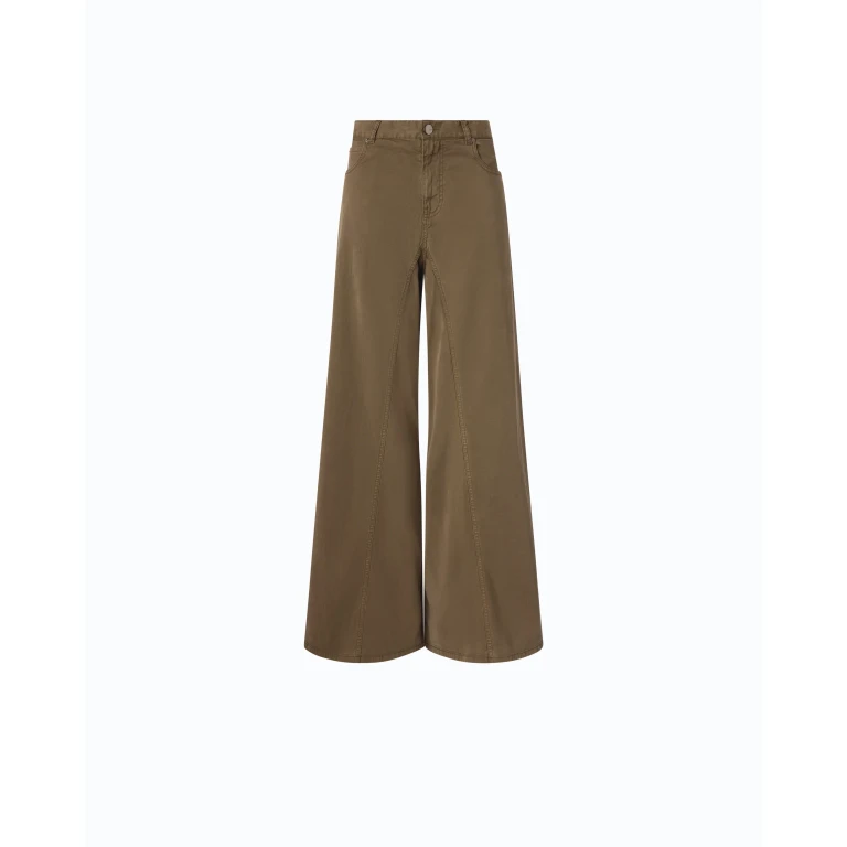 Jean évasé super wide leg en gabardine - 24
