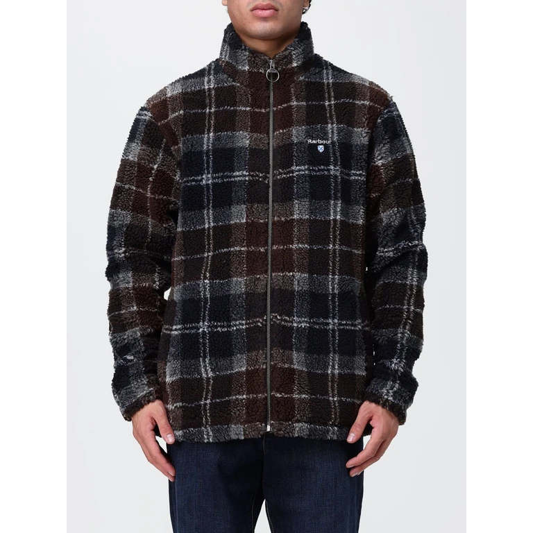 Tartan Pattern Fleece Jacket with High Neck and Zip Closure (MFL0187TN38)