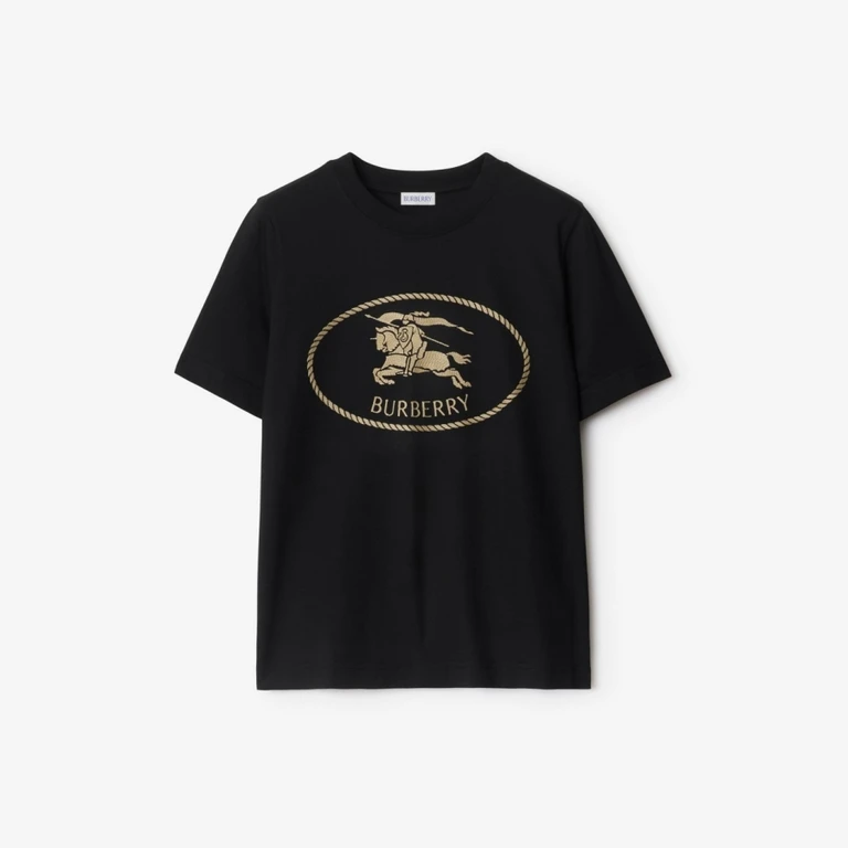 Knight Stamp Cotton T-shirt