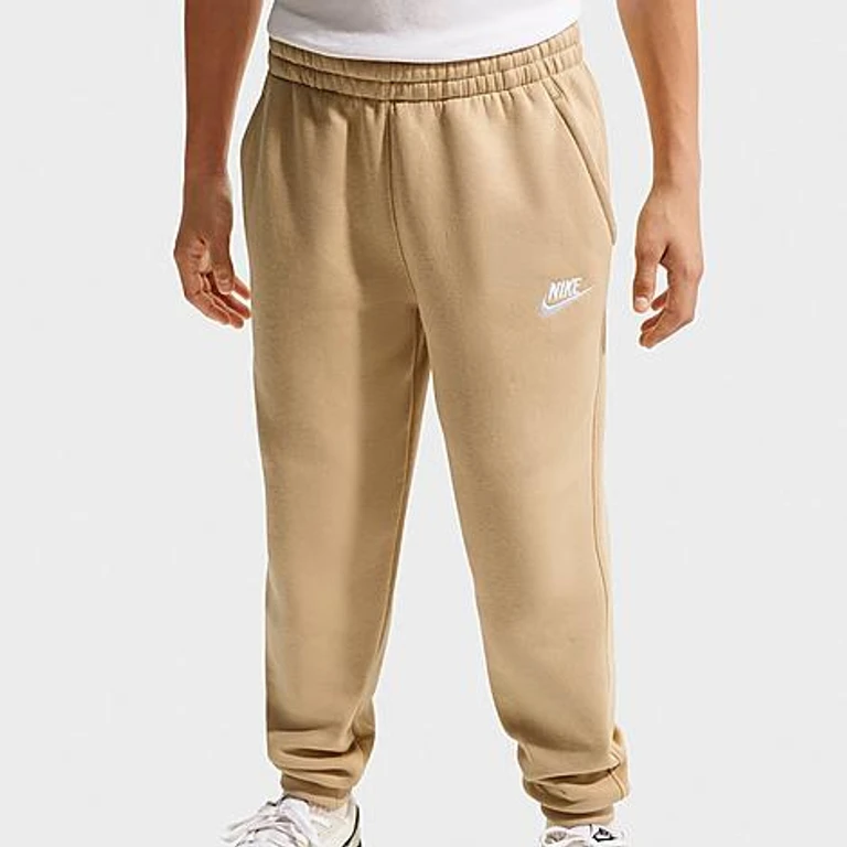 Nike Big Kids Sportswear Club Fleece Jogger Pants in linen/white Size: XS