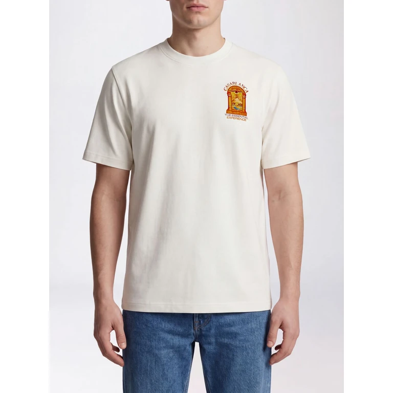 T-shirt col rond en coton biologique avec imprimé graphique Hermons Mirage Arch