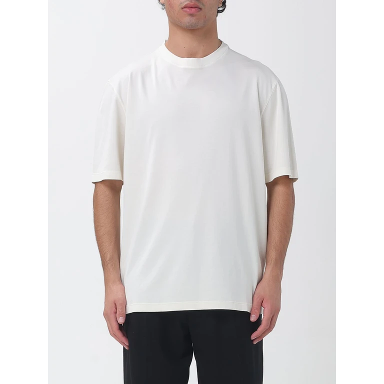 Relaxed Fit Cotton T-shirt with Crew Neck and Dropped Shoulders (T0973MJ02458001)