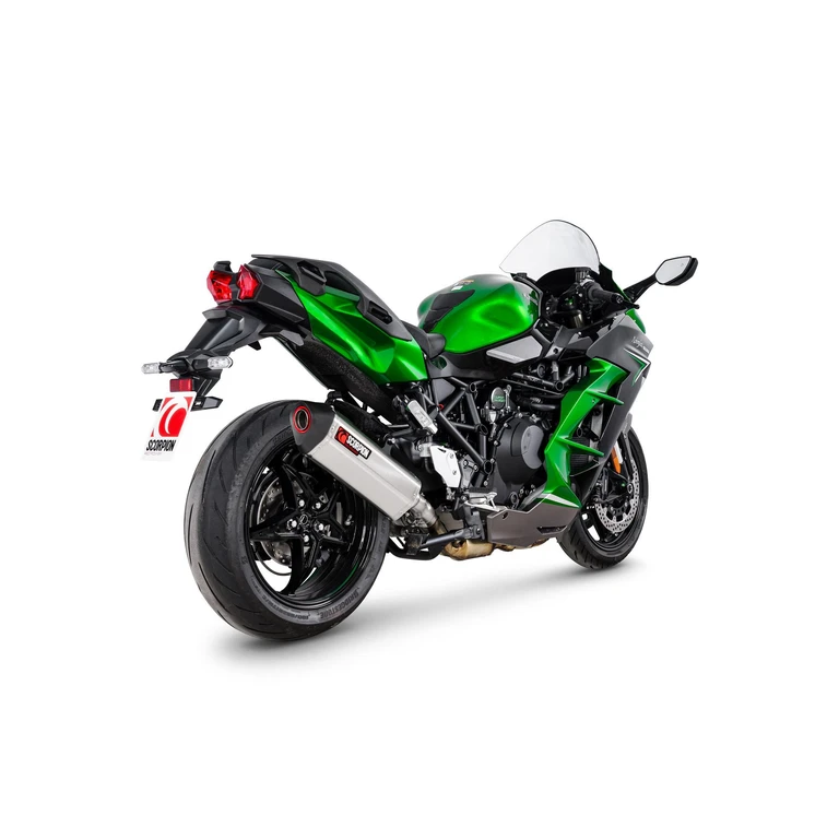 RKA147SEO - Scorpion Serket Parallel Stainless Steel Slip-On Exhaust - Kawasaki Ninja H2 SX 2022 - 2024