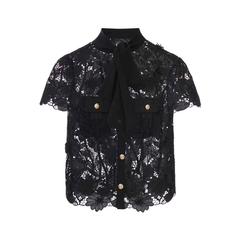 Self Portrait Top - Noir (PF26111T)