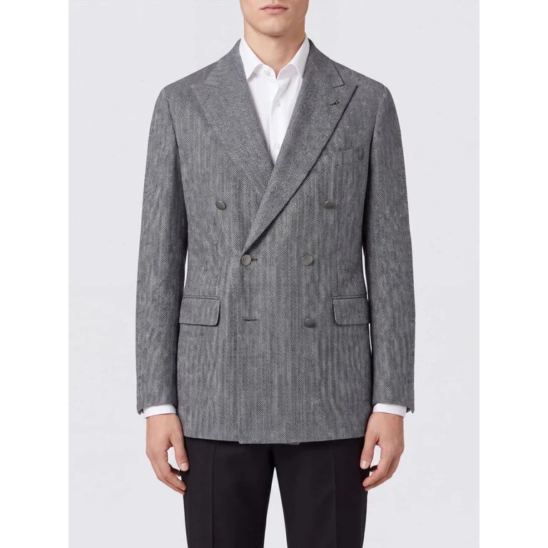 Double-Breasted Blazer aus Virgin Wool und Cashmere