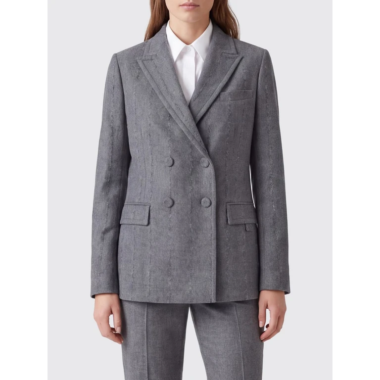 Double-Breasted Cropped Virgin Wool Blazer (GCD226F177M4138204)