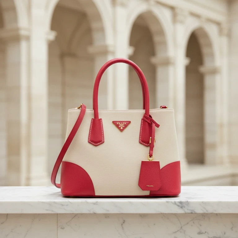 Canvas & Leather Shoulder Bag