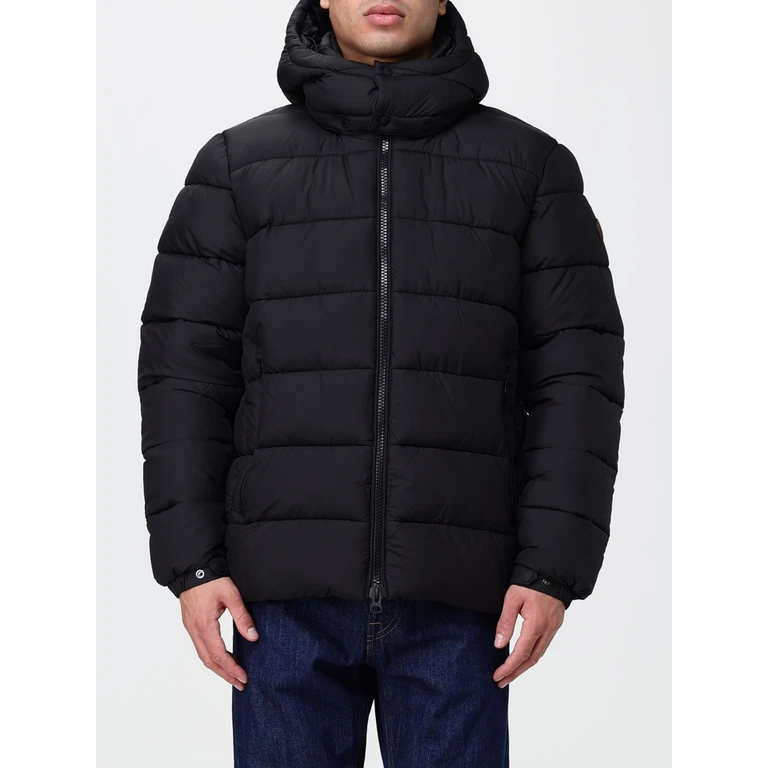 Quilted Nylon Puffer Jacket with Hood and Slit Pockets (D35560MMIRO10000)