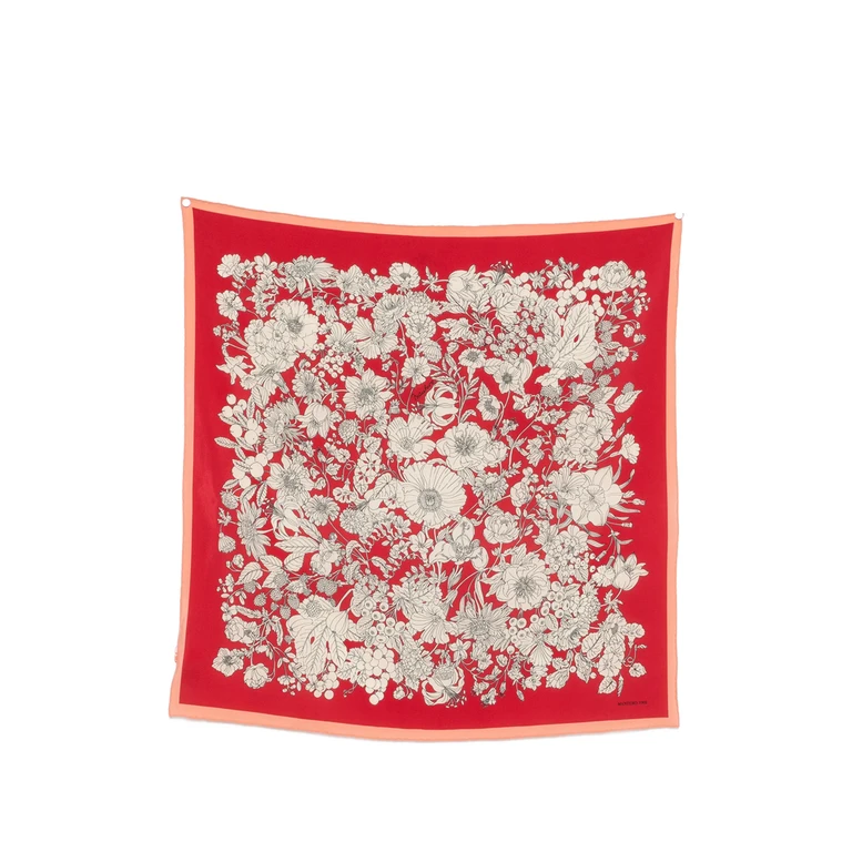 Floral-print Silk Scarf