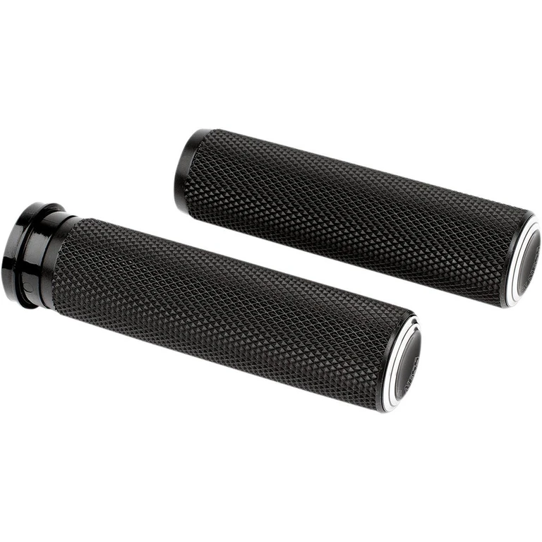 07-310 - Arlen Ness Fusion Dual Ring Grips For Harley Davidson FLDE 1750 2018-2020 - Black