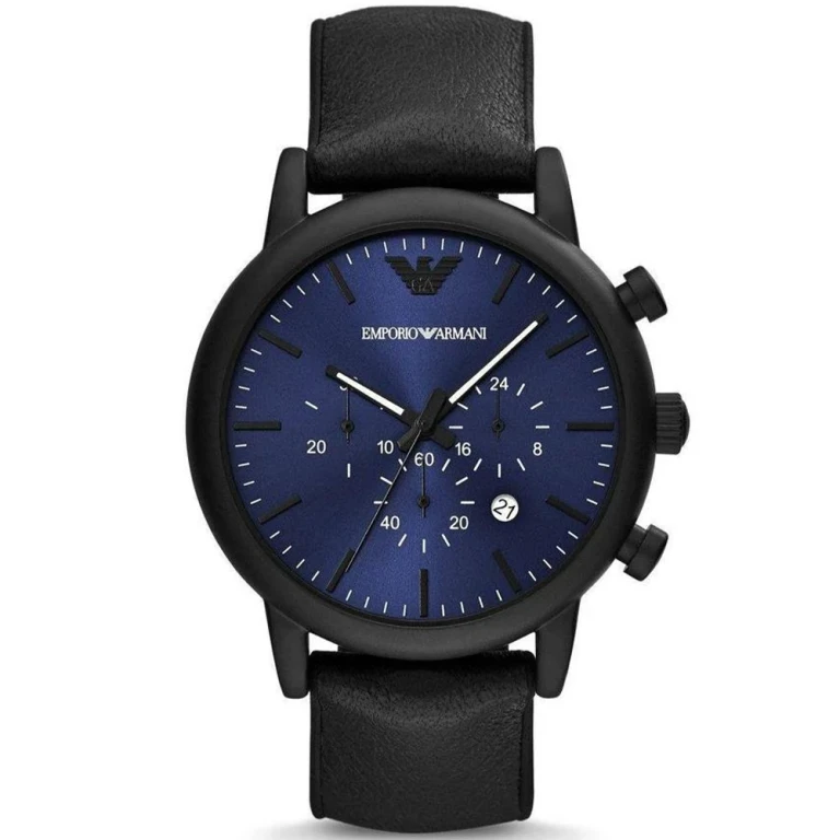 AR11351 Chronograph Black Leather Men's Watch