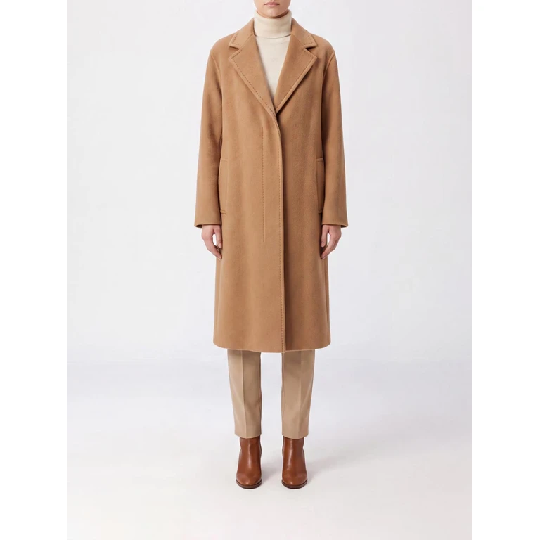 Ardenne Single-Breasted Long 100% Cashmere Coat (2521016125600028)