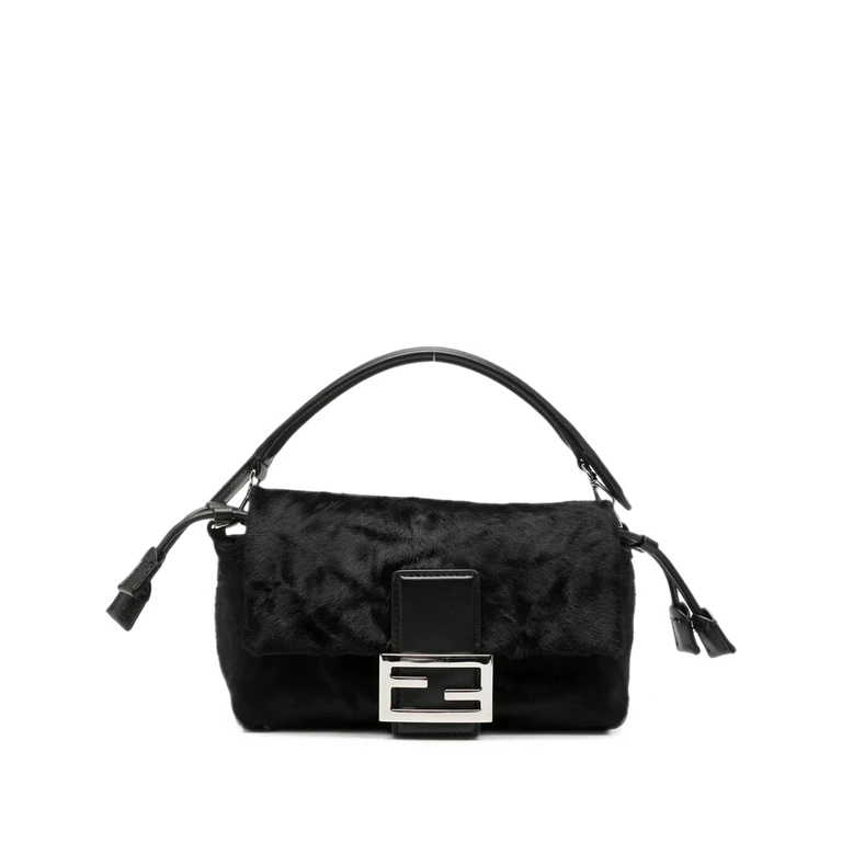 Small Baguette Hair-finish Clutch Bag