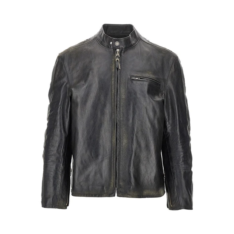 Leather Biker jacket Man 50