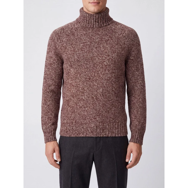 Silk, Cashmere and Wool Turtleneck Sweater with Ribbed Edges (MNX506103C9763)