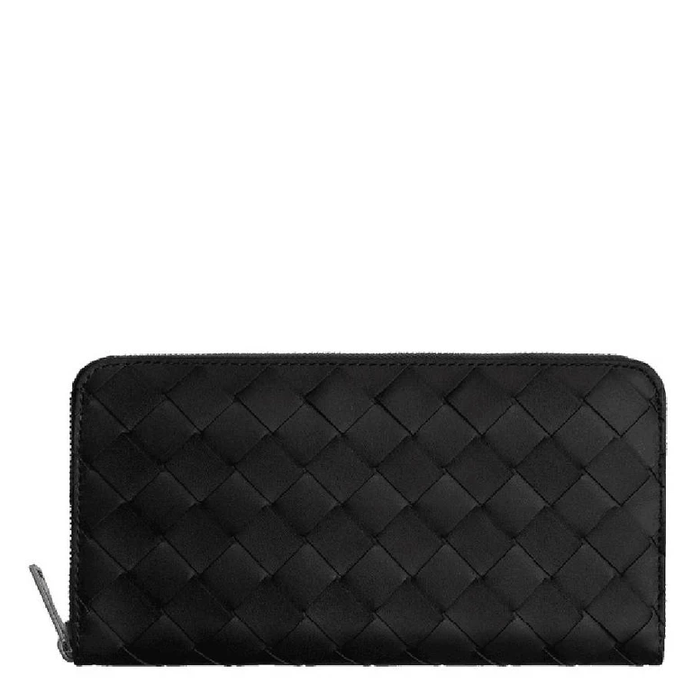 Intrecciato Leather Zip Around Wallet