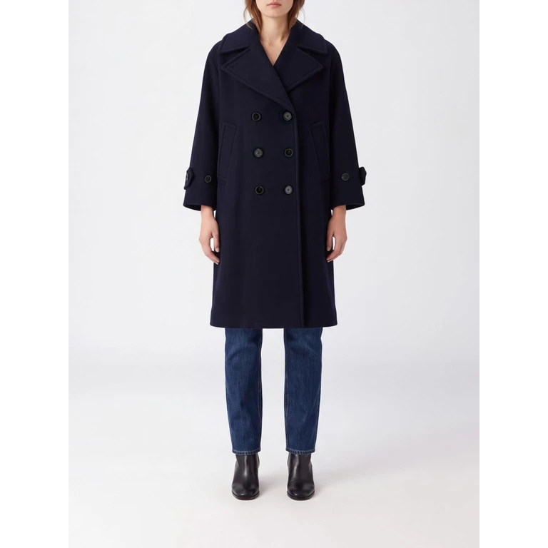 Manteau long à double boutonnage