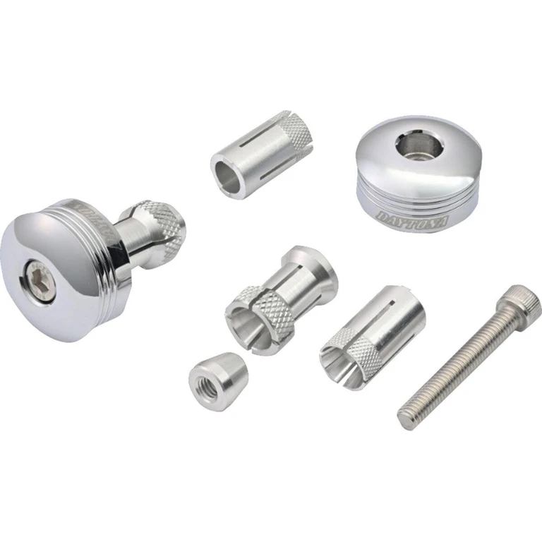 81229 - Daytona "RING" Handlebar Ends CNC - Chrome