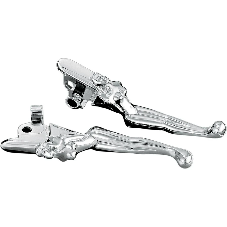 KUR1049 - Kuryakyn Silhouette Lever Set For Harley Davidson FLD 1690 2012 - Chrome