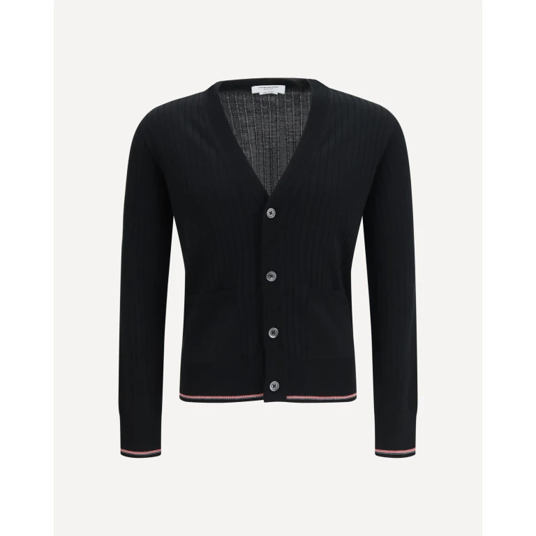 Ribbed merino wool Cardigan Male 2