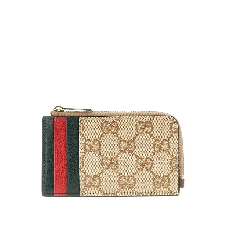 Coated GG fabric cardholder Woman One Size